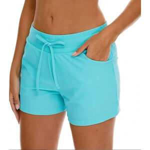 Hodo Sports Women’s Aqua Teal Lined Running Shorts Size XL